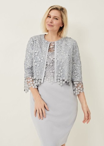 Phase Eight Mariposa Lace Occasion Jackets Grey Canada | EFQLKG-569